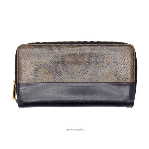 🔴 Celine Multifunction Zip Wallet - Black/Python - Picture 1 of 8